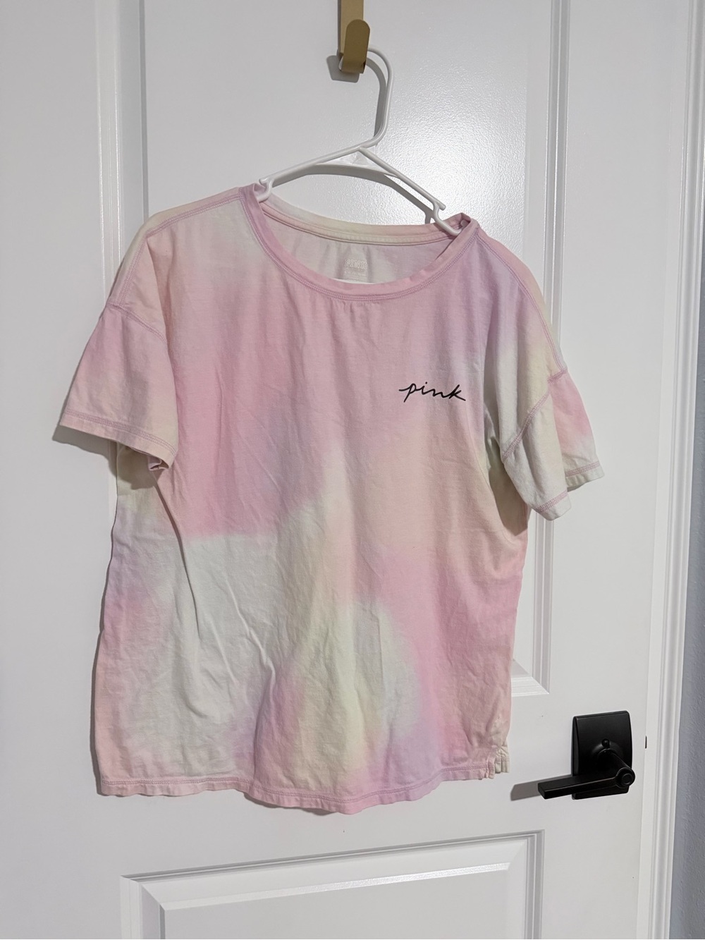 PINK Victoria's Secret Pastel Tie-Dye Crewneck Tee